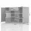 Komód Piano K150V-3KS1F/PN-70/KA/70 crystal white,3