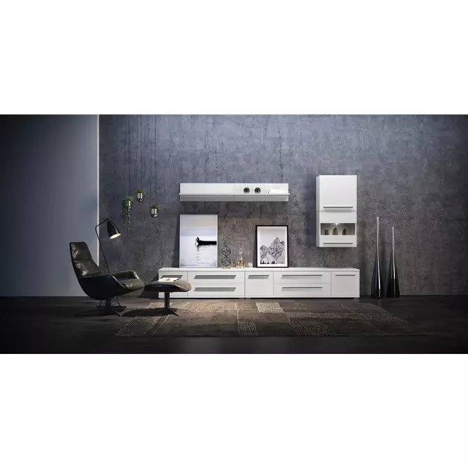 Komód Piano K150V-3KS1F/PN-70/KA/70 crystal white