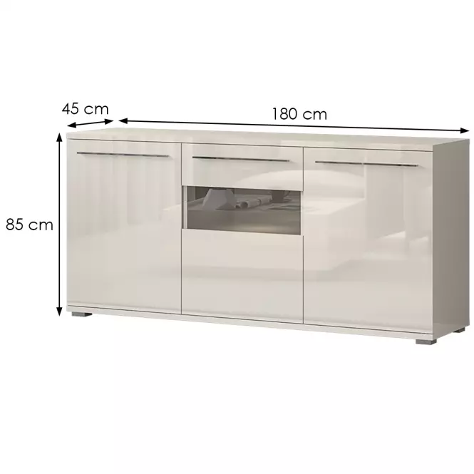 Komód Piano K180-3KS/PN-71/KA/71 beige