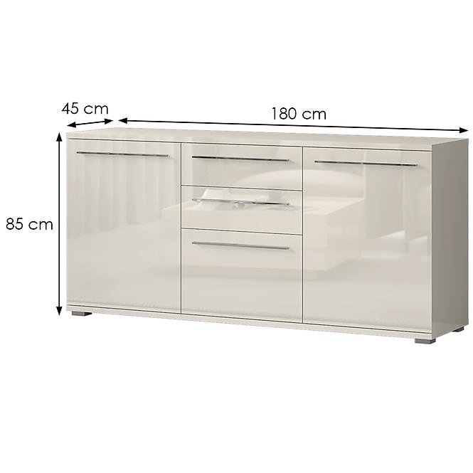 Komód Piano K180-3K2F/PN-71/KA/71 beige