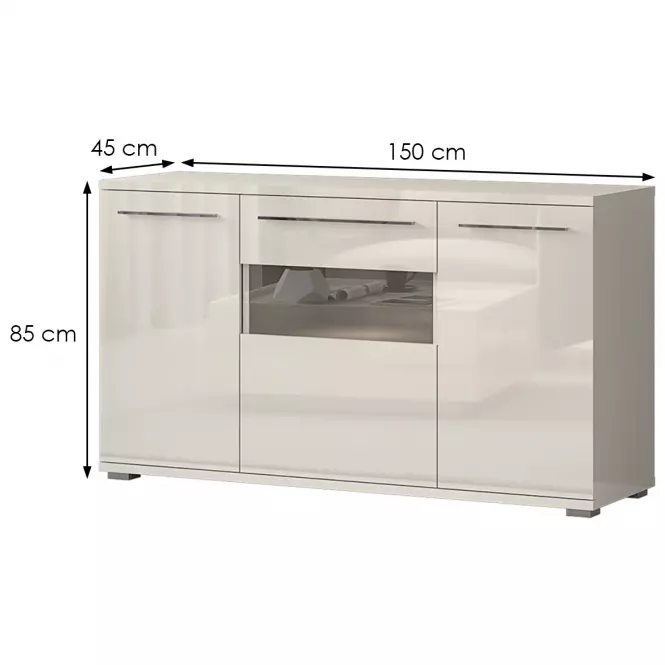Komód Piano K150-3KS/PN-71/KA/71 beige