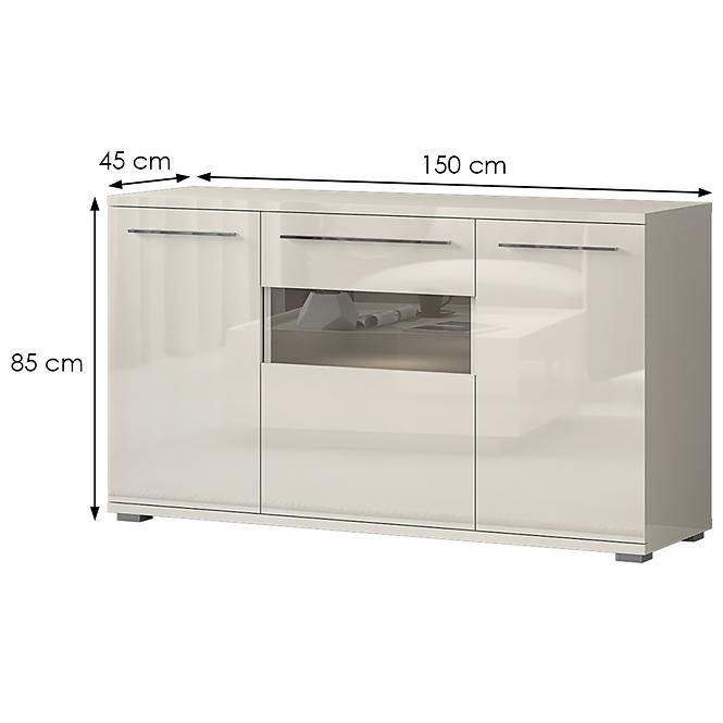 Komód Piano K150-3KS/PN-71/KA/71 beige