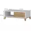 Dohányzóasztal Brio KLS pacific walnut/crystal white,2