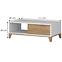Dohányzóasztal Brio KLS pacific walnut/crystal white,2