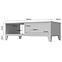Dohányzóasztal Brio KLS pacific walnut/crystal white,3