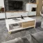 Dohányzóasztal Brio KLS pacific walnut/crystal white,4