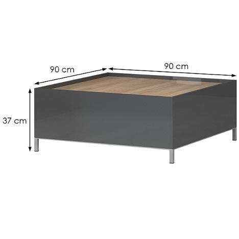 Dohányzóasztal Onyx KLS-2F/ON anthracite/pacific walnut