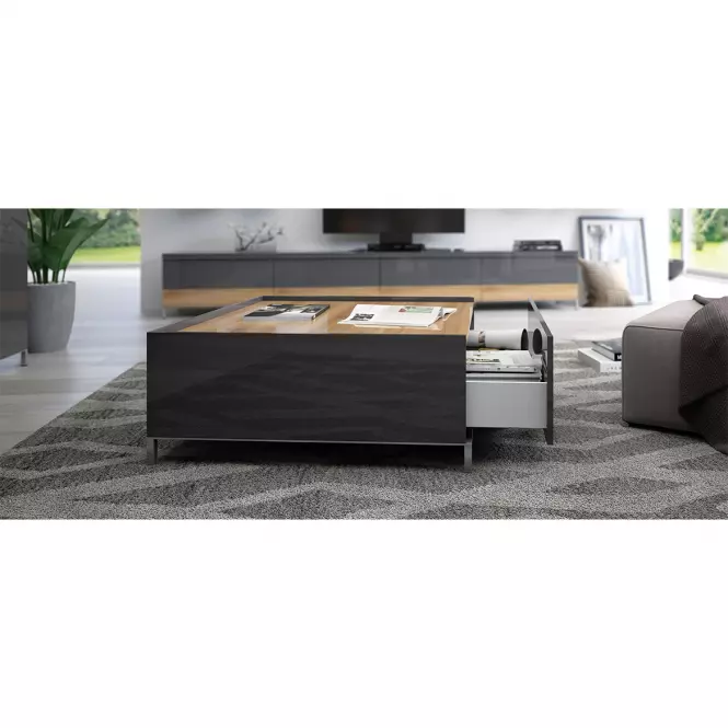 Dohányzóasztal Onyx KLS-2F/ON anthracite/pacific walnut