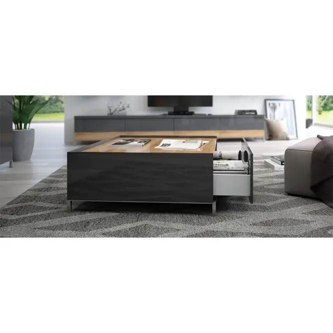 Dohányzóasztal Onyx KLS-2F/ON anthracite/pacific walnut,4