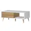 Dohányzóasztal Vida KLS pacific walnut/crystal white