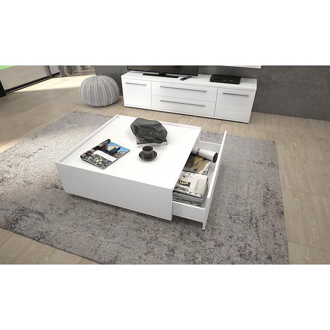Dohányzóasztal Piano KLS-2F-70/KA/70 crystal white