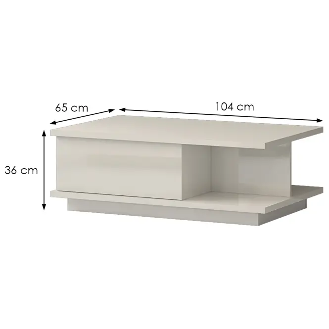 Dohányzóasztal Piano KLS-1F-71/KA/71  beige,2
