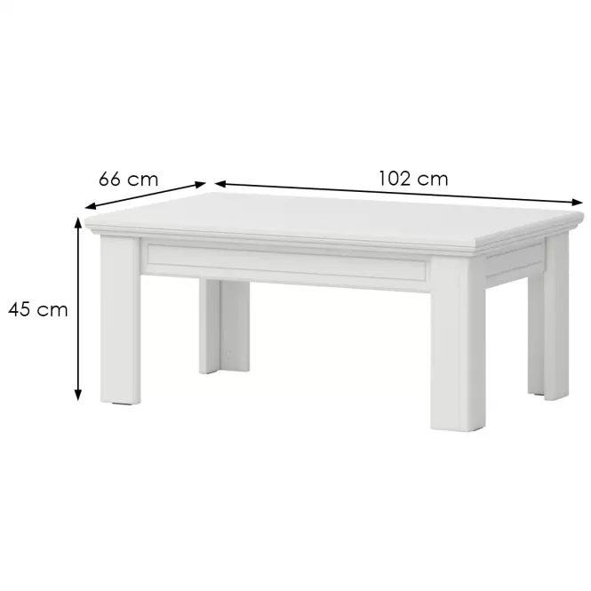 Dohányzóasztal Evergreen EG KLS polar pine/ivory