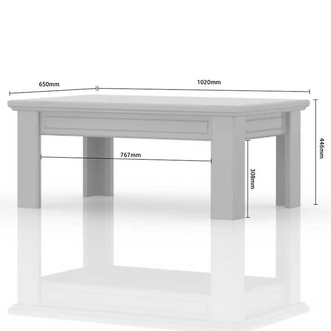 Dohányzóasztal Evergreen EG KLS polar pine/ivory