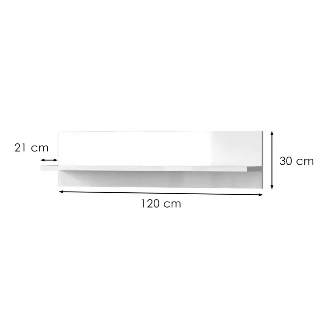 Falipolc Piano VP120/PN-70/KA/70 crystal white
