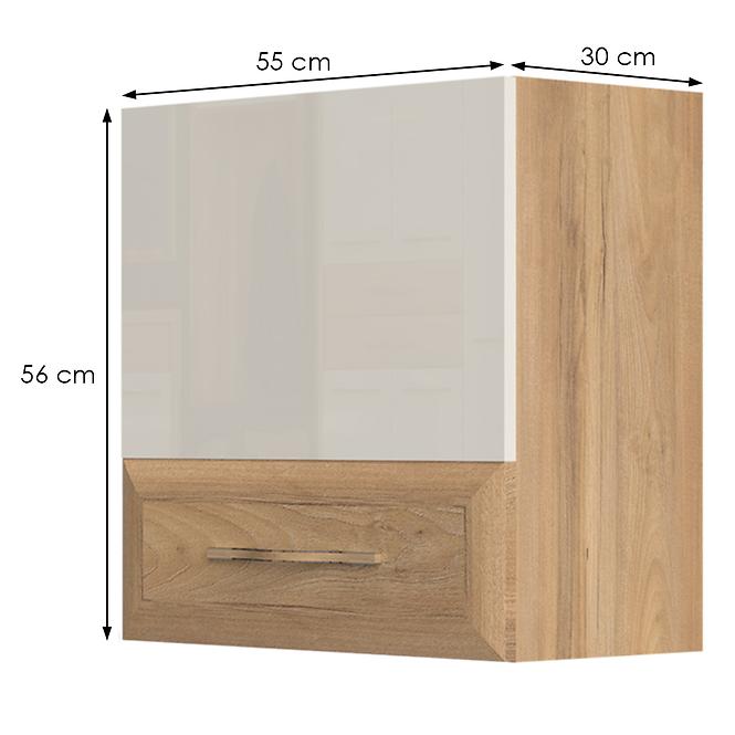 Fali szekrény Gala VK55-1K/GL pacific walnut/beige