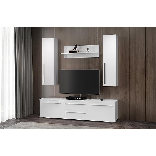 Fali szekrény Piano VK30-1K/PN-70/KA/70 lakované crystal white