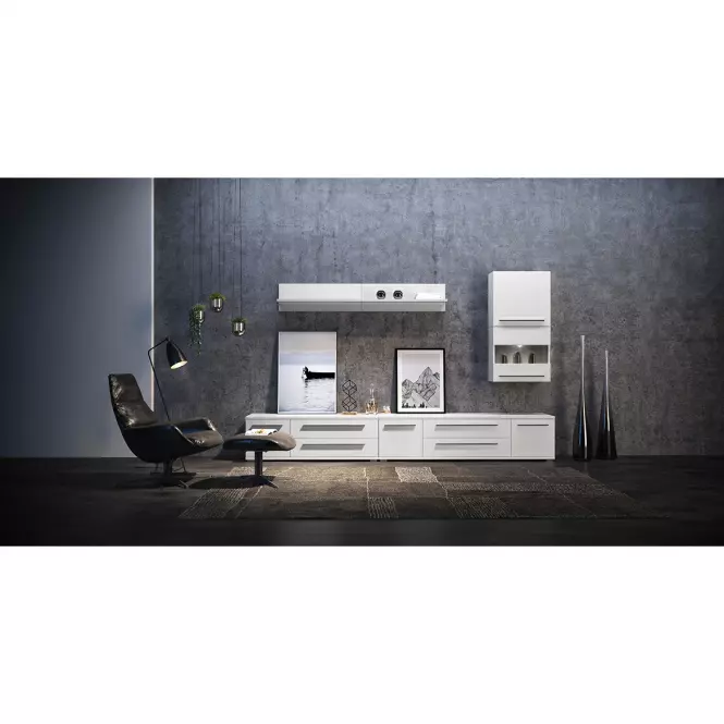 Fali szekrény Piano VK60-1K/PN-70/KA/70 crystal white