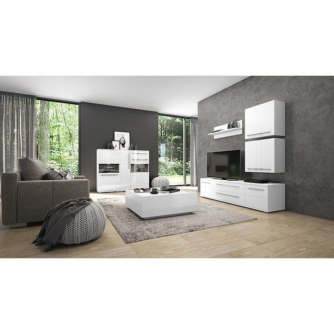 Fali szekrény Piano VK60-1K/PN-70/KA/70 crystal white