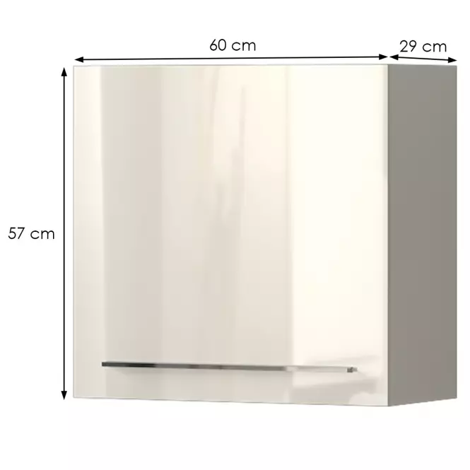 Fali szekrény Piano VK60-1K/PN-71/KA/71 beige