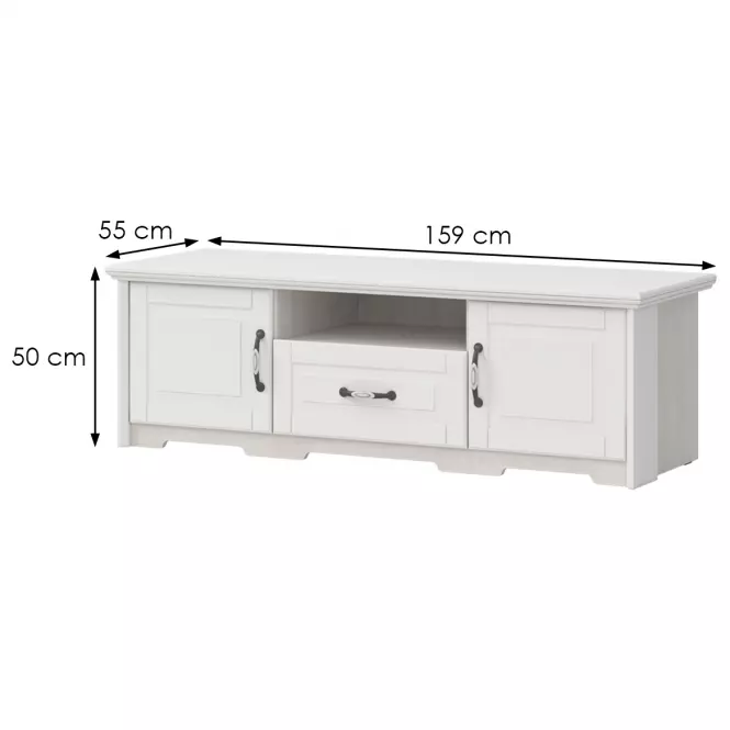 Szekrény RTV Evergreen EG-TV polar pine/ivory