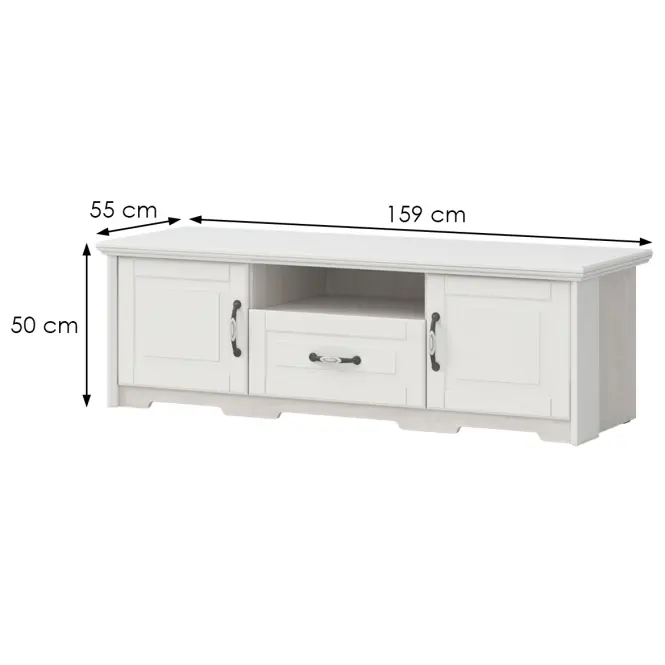 Szekrény RTV Evergreen EG-TV polar pine/ivory,2