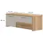 Szekrény RTV Gala TV135-1K2F/GL pacific walnut/beige,2