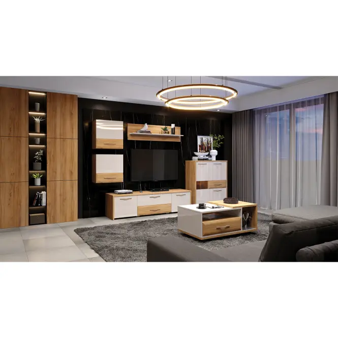 Szekrény RTV Gala TV220-2K4F/GL pacific walnut/beige,4