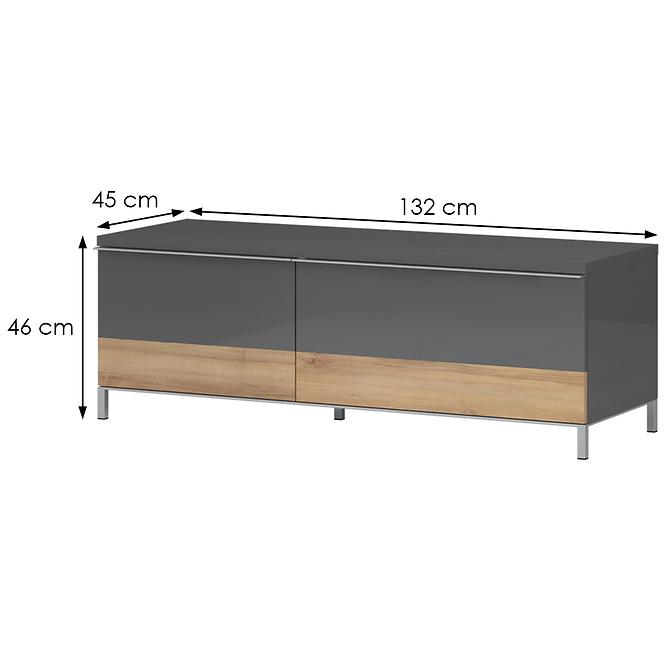 Szekrény RTV Onyx TV130-1K1F/ON anthracite/pacific walnut