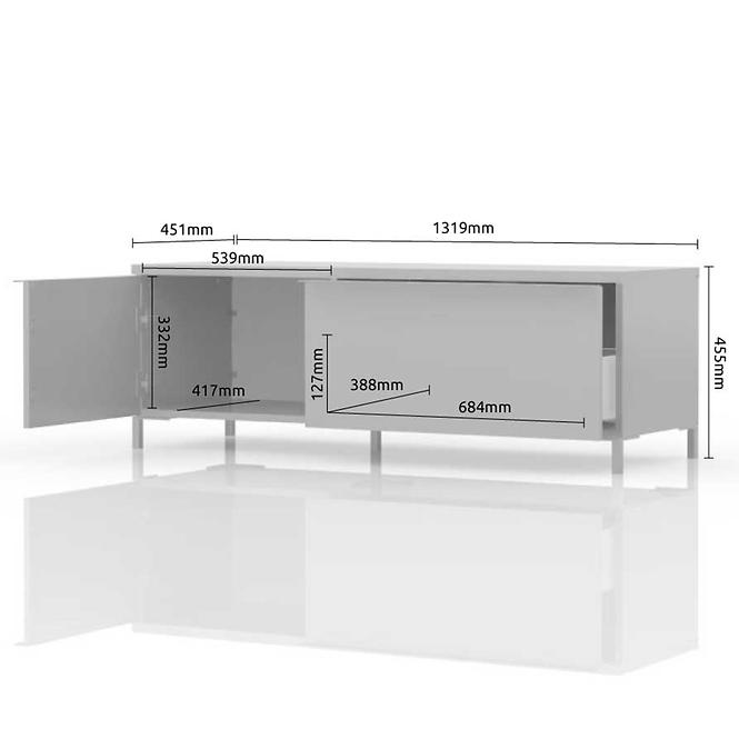 Szekrény RTV Onyx TV130-1K1F/ON anthracite/pacific walnut