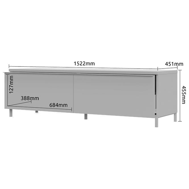 Szekrény RTV Onyx TV150-2F/ON anthracite/pacific walnut