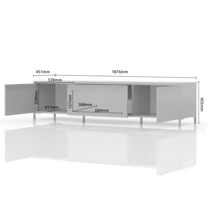 Szekrény RTV Onyx TV180-2K1F/ON anthracite/pacific walnut