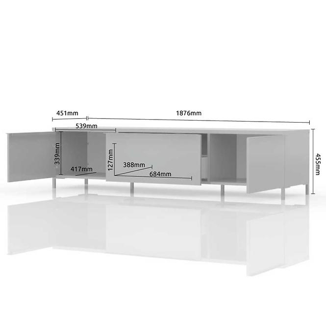 Szekrény RTV Onyx TV180-2K1F/ON anthracite/pacific walnut