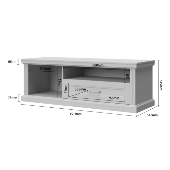 Szekrény RTV Tara TV1K1F graphite/pacific walnut