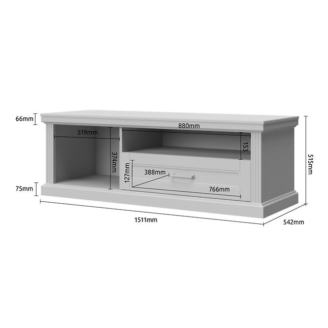 Szekrény RTV Tara TV1K1F graphite/pacific walnut