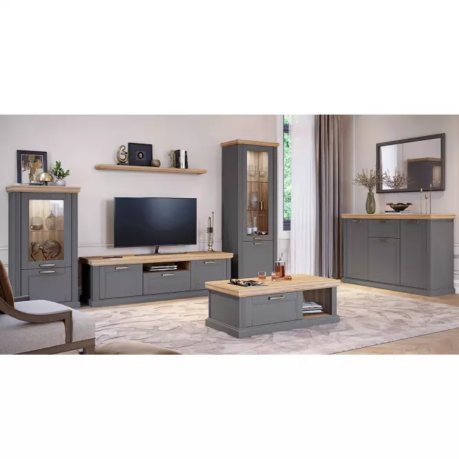 Szekrény RTV Tara TV1K1F graphite/pacific walnut,6