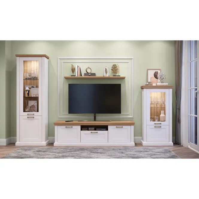 Szekrény RTV Tara TV1K1F white/pacific walnut,5