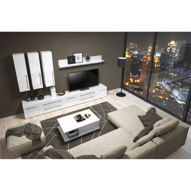 Szekrény RTV Piano TV120-1K2F/PN-70/KA/70-70/KA/70 crystal white,6