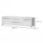 Szekrény RTV Piano TV180-2K2F/PN-70/KA/70 crystal white,2