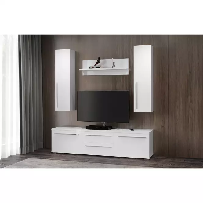 Szekrény RTV Piano TV180-2K2F/PN-70/KA/70 crystal white