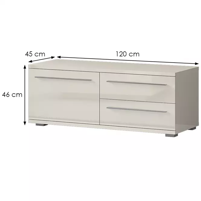 Szekrény RTV Piano TV120-1K2F/PN-71/KA/71 beige
