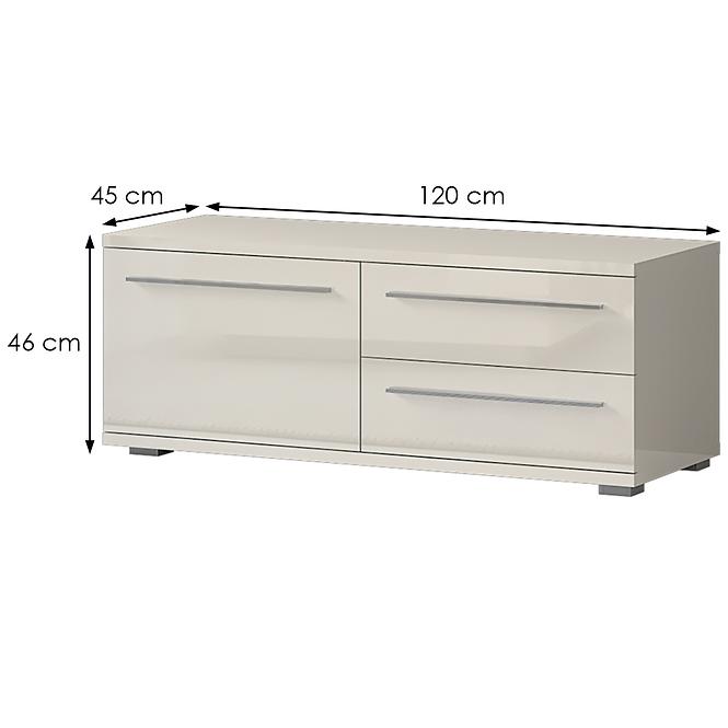 Szekrény RTV Piano TV120-1K2F/PN-71/KA/71 beige
