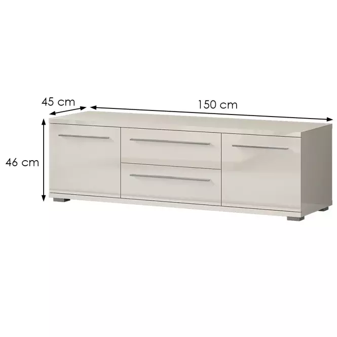 Szekrény RTV Piano TV150-2K2F/PN-71/KA/71 beige