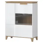Vitrin Brio K2S pacific walnut/crystal white