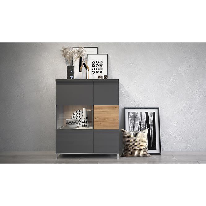 Vitrin Onyx V90-2KS/ON anthracite/pacific walnut