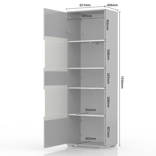 Vitrin Stela-V1S tobacco/crystal white,3