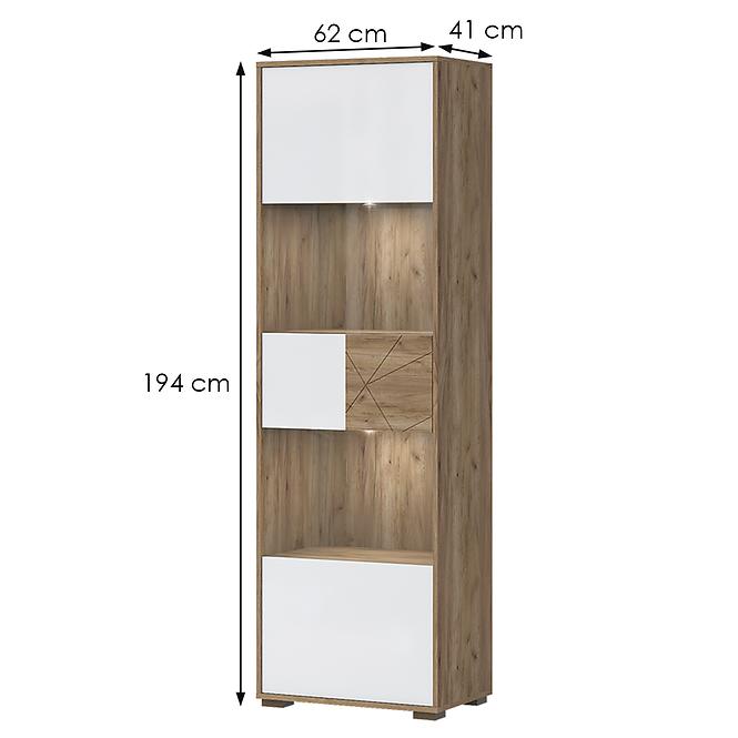 Vitrin Stela-V1S tobacco/crystal white