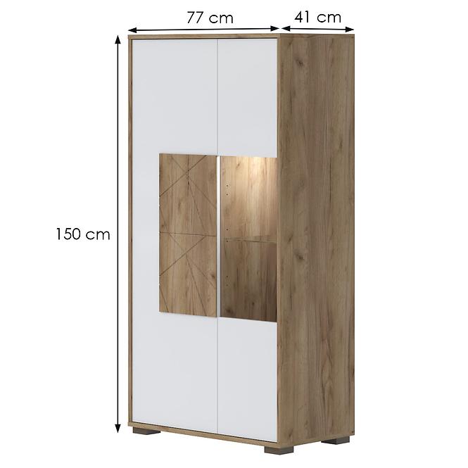 Vitrin Stela-V2S tobacco/crystal white