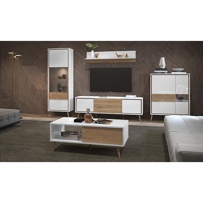 Vitrin Vida-V1S pacific walnut/crystal white