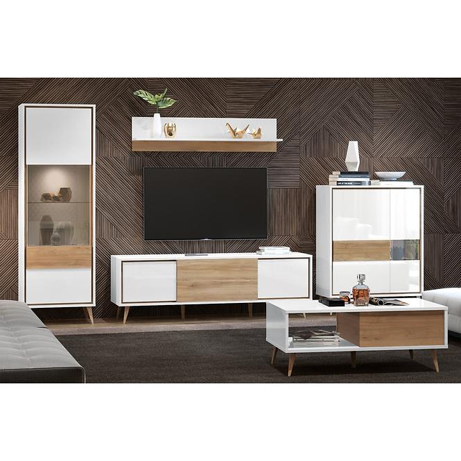 Vitrin Vida-V1S pacific walnut/crystal white